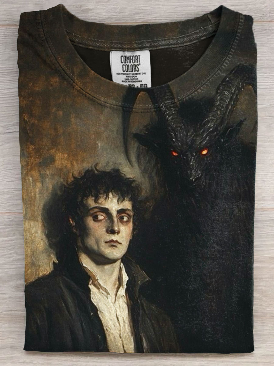 Dark Art Print Casaul Short Sleeve T-shirt