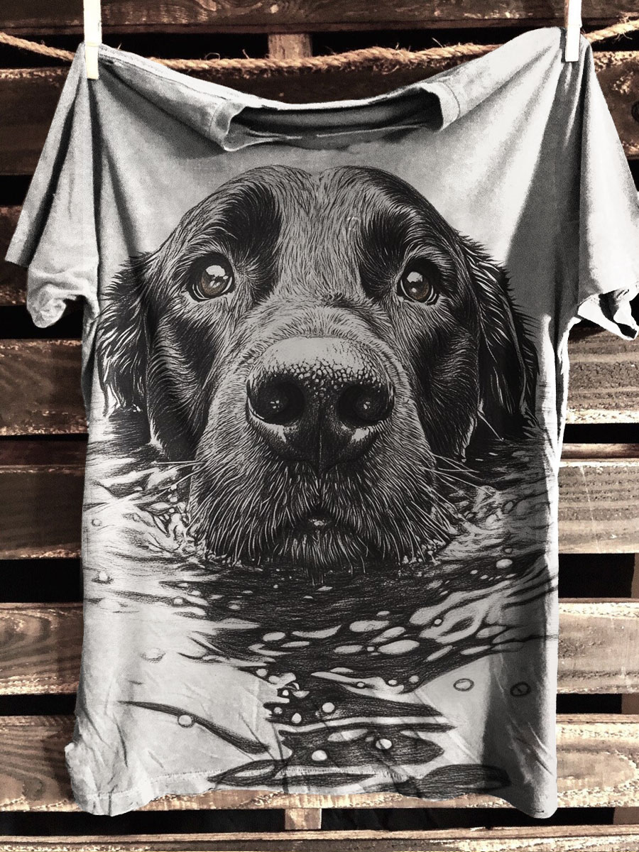 Dog Art Prints Casual T-shirt