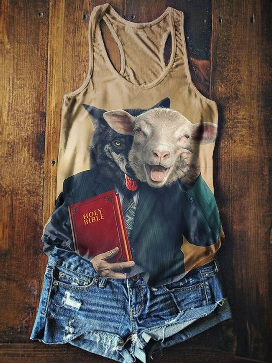 Vintage Funny Print Tank Top