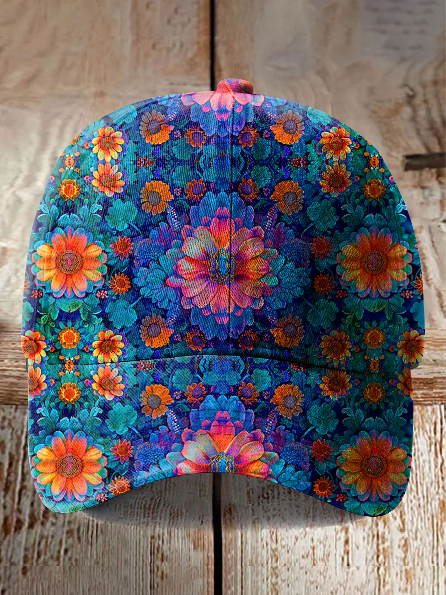 Jungle Floral Art Print Casaul Hats