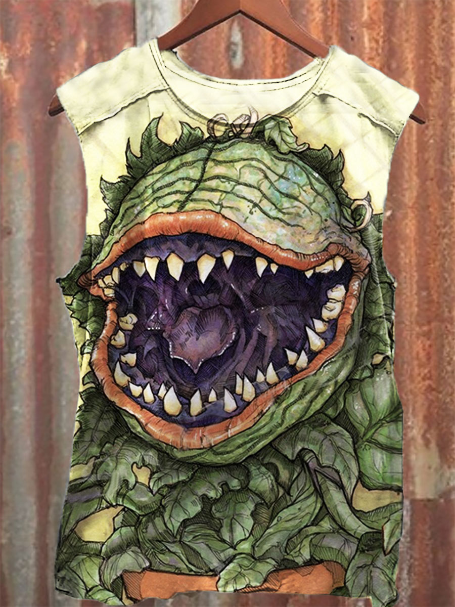 Horror Print 100% Cotton Casual Tank Top