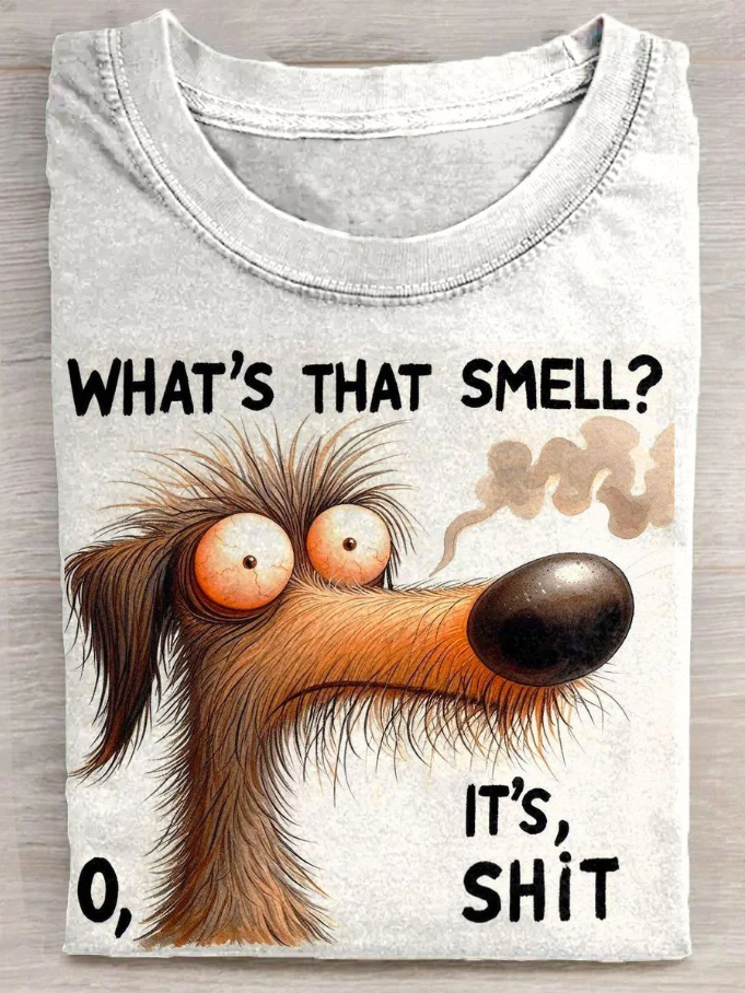 What's That Smell Printed Crew Neck Women's T-shirt