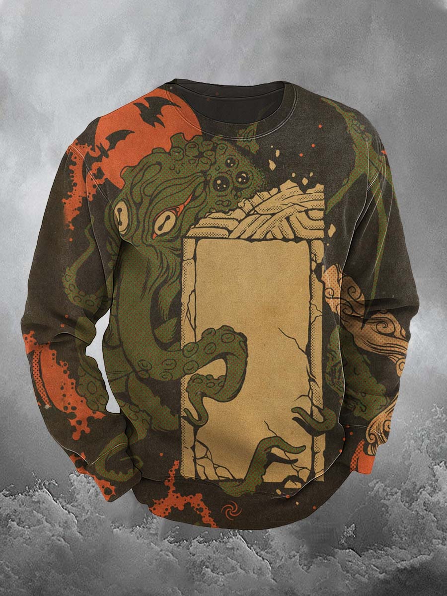Cthulhu Resurrection Halloween Art Print Casual Sweatshirt