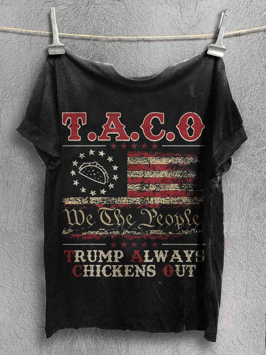 Vintage American Flag Funny Art Print T-shirt