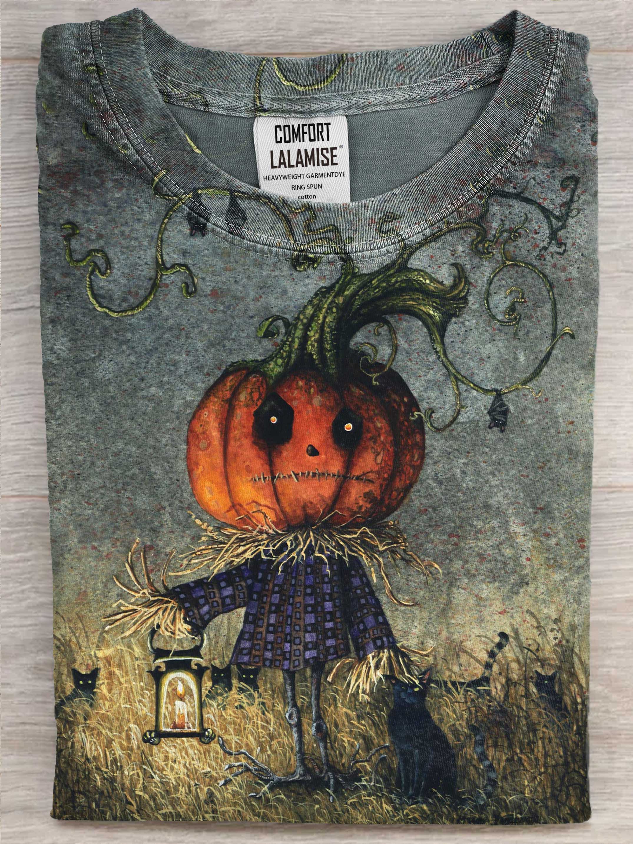 Halloween Art Casaul Cotton Short Sleeve T-shirt