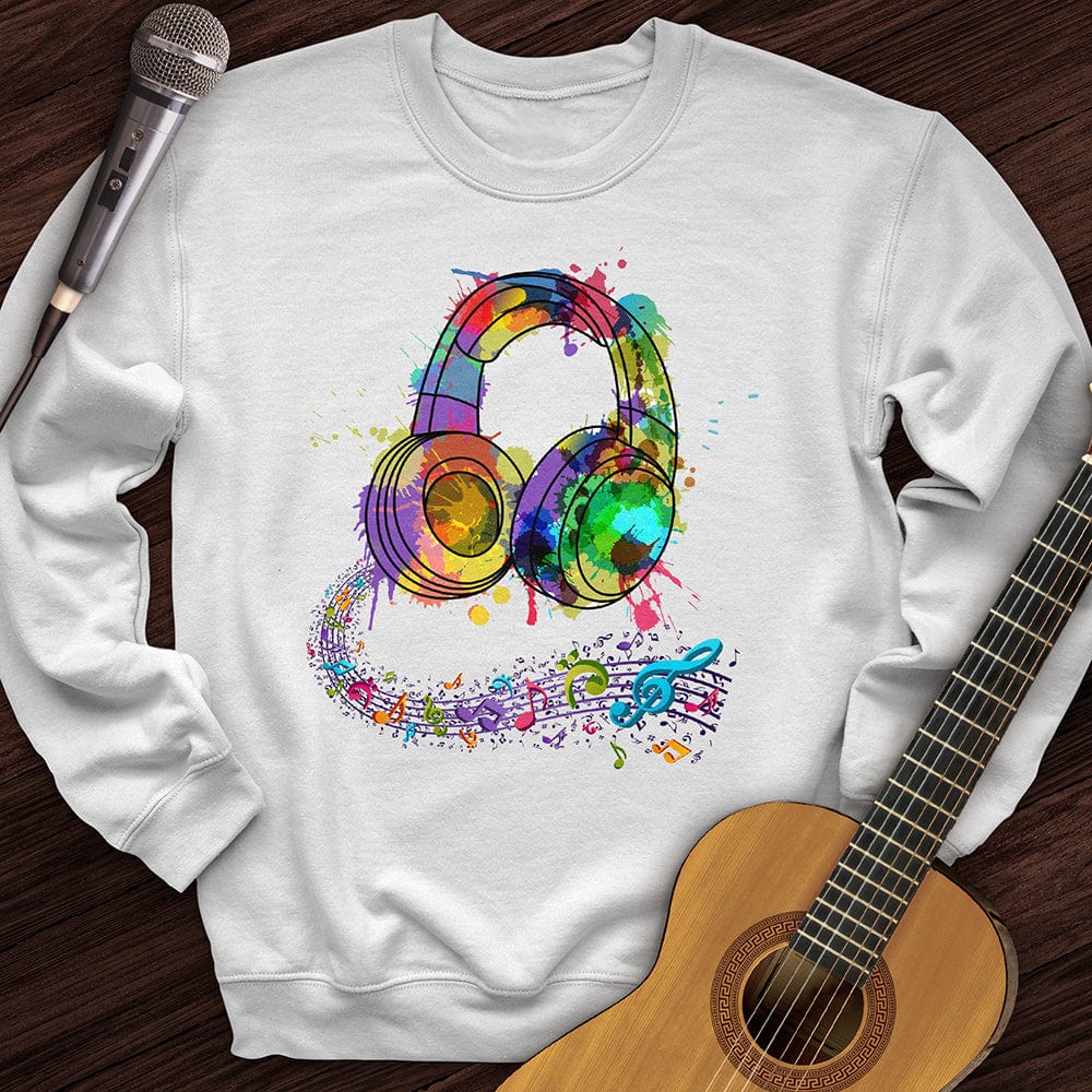 Watercolor Headphones Crewneck
