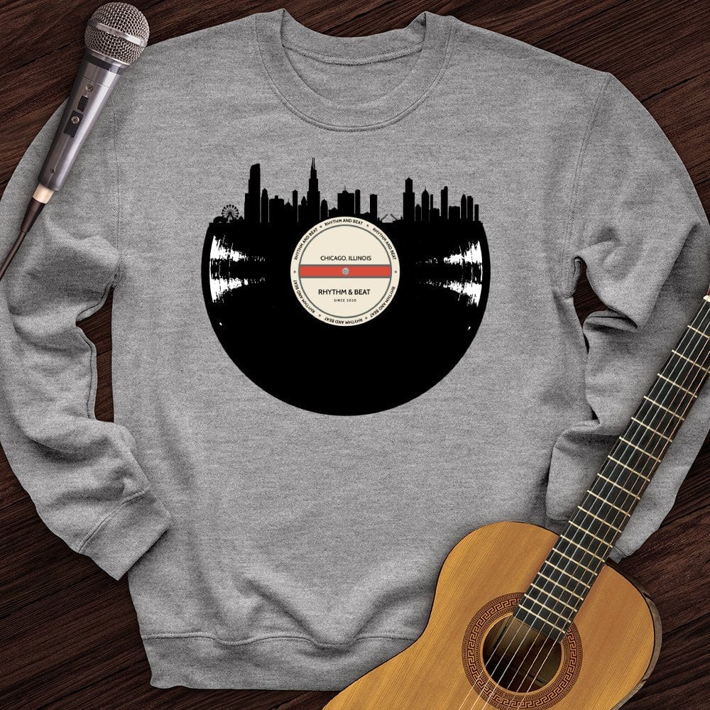 Vinyl Skyline Chicago Crewneck