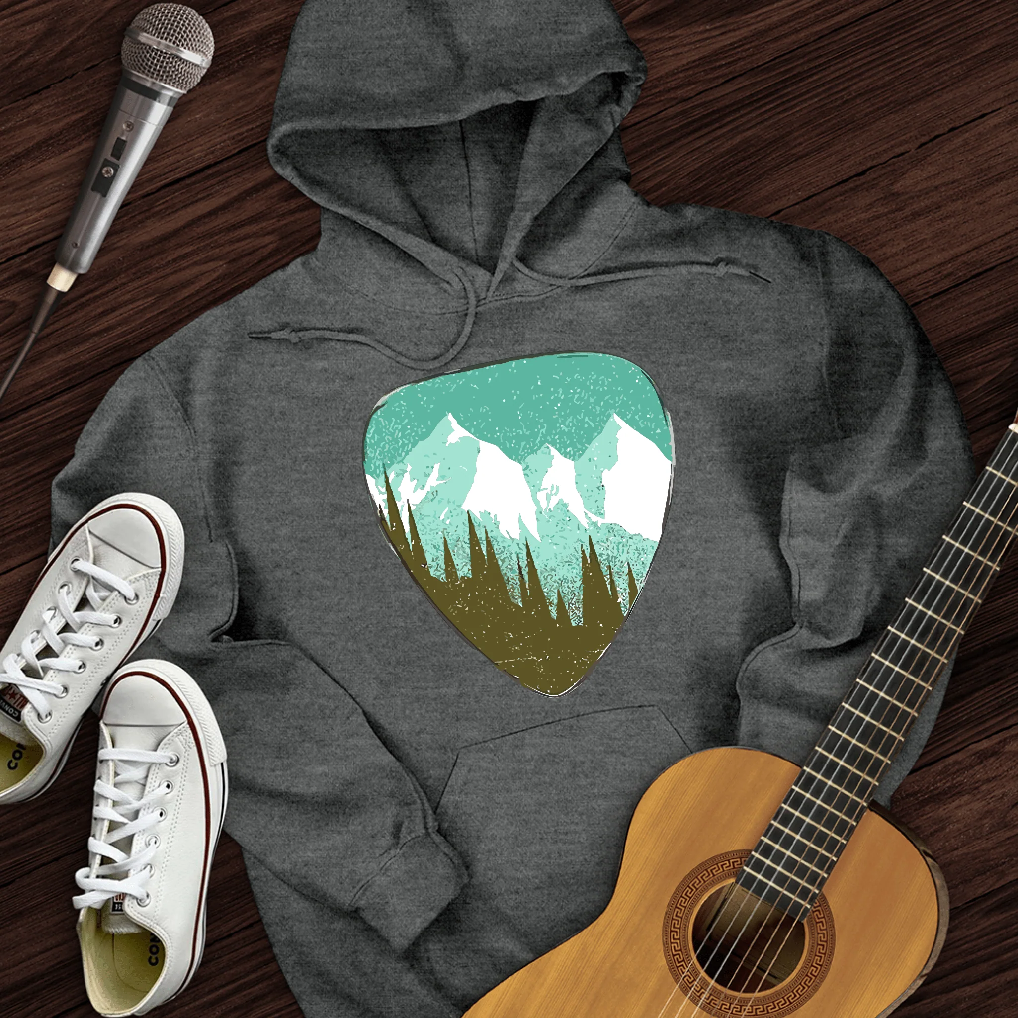 Mountain Guitar Pick Hoodie