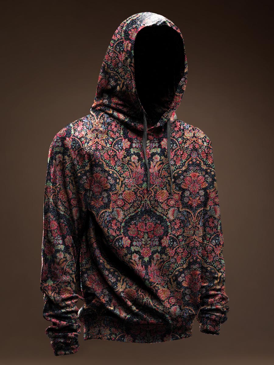 Vintage Pattern Casual Hoodie Sweatshirt