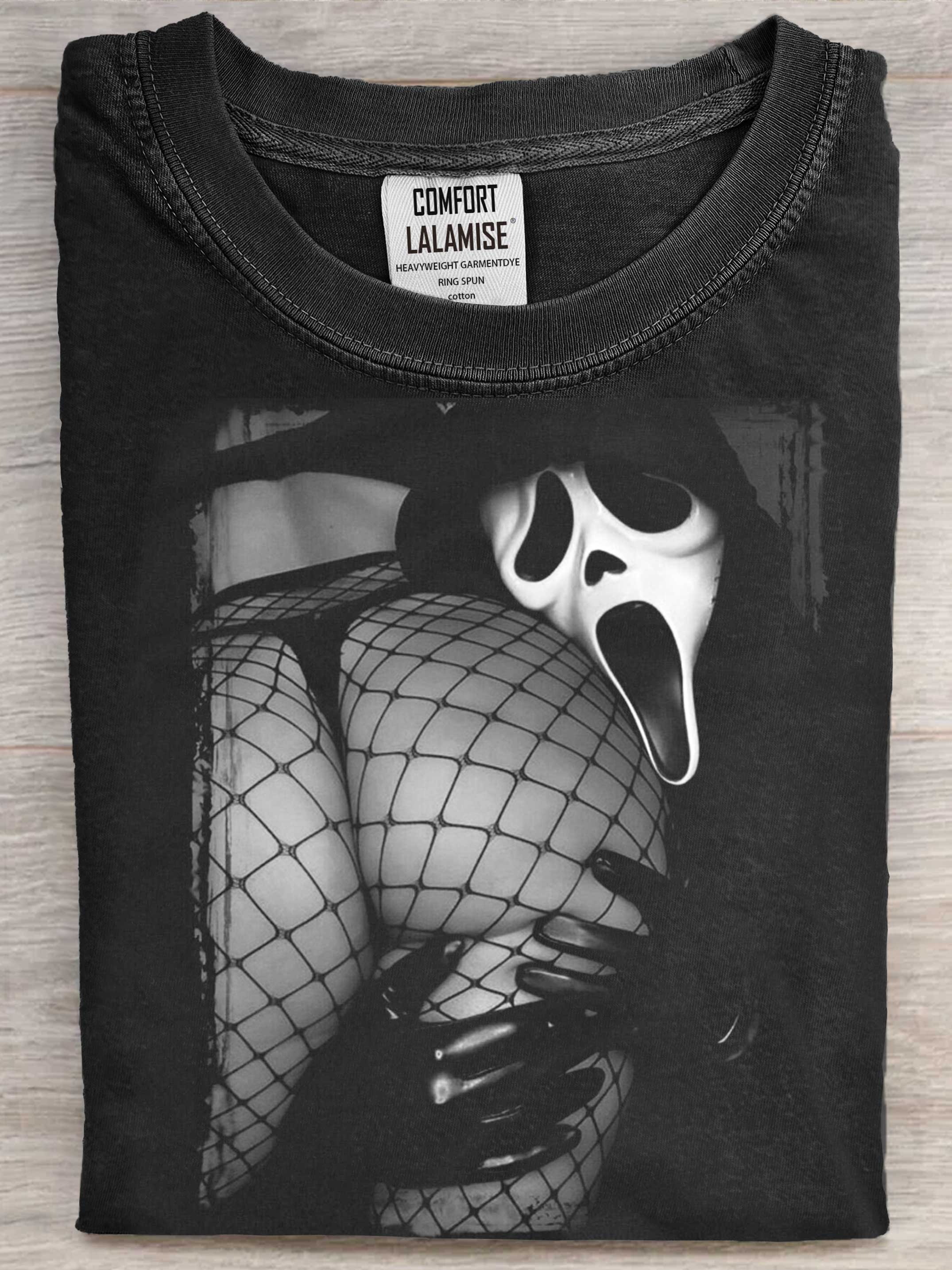 Mister Killer Sir Ghost Face Booty Art Print Cotton Casaul Short Sleeve T-shirt