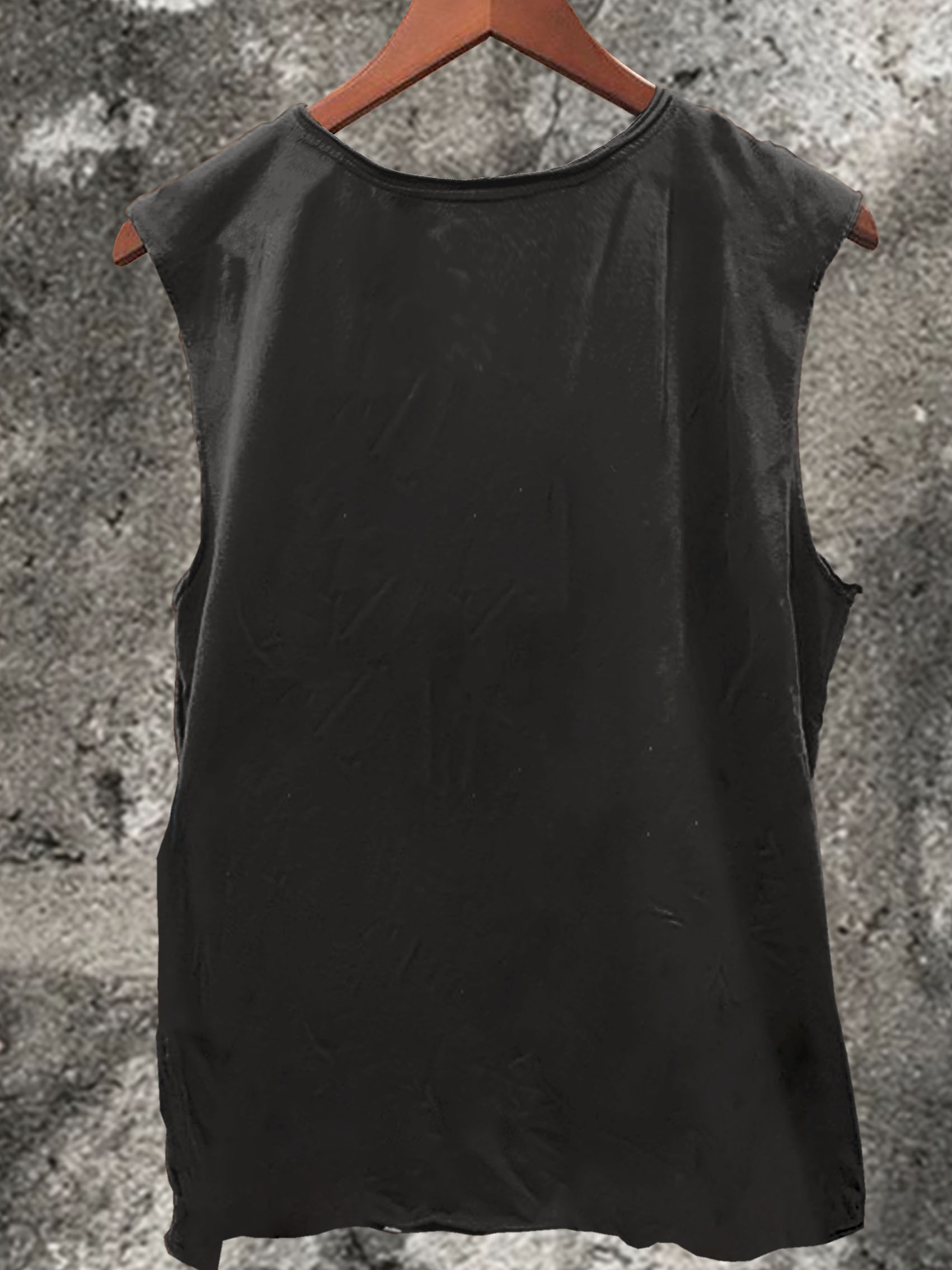 Smoking Cat Print 100% Cotton Casual Tank Top