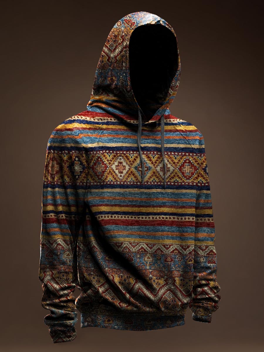 Persian Style Print Casual Hoodie Sweatshirt
