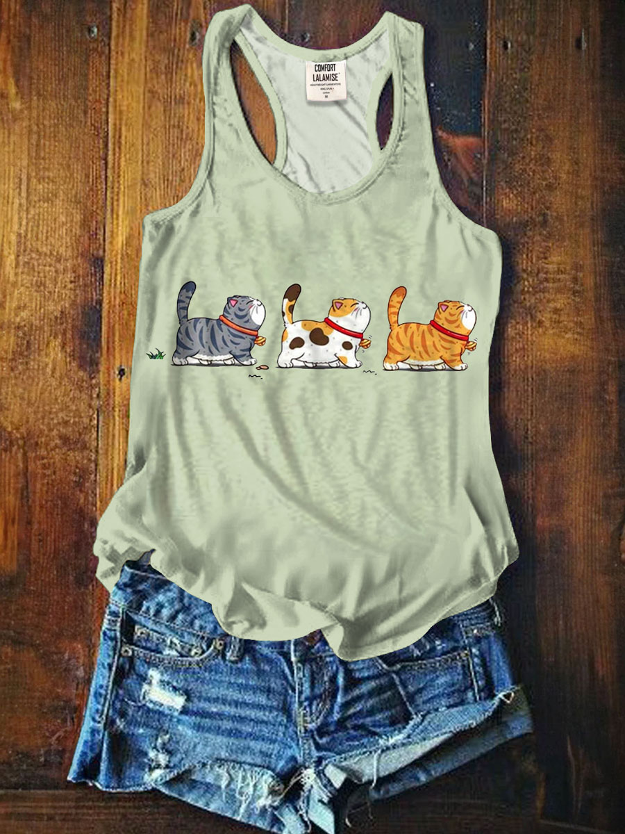 Cute Kitty Art Print Tank Top