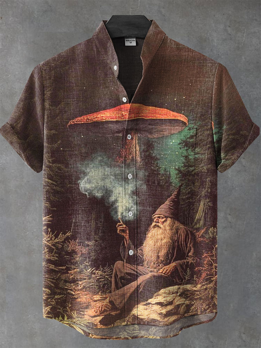 Dark Fantacy Art Print Casual 100% Cotton Shirt