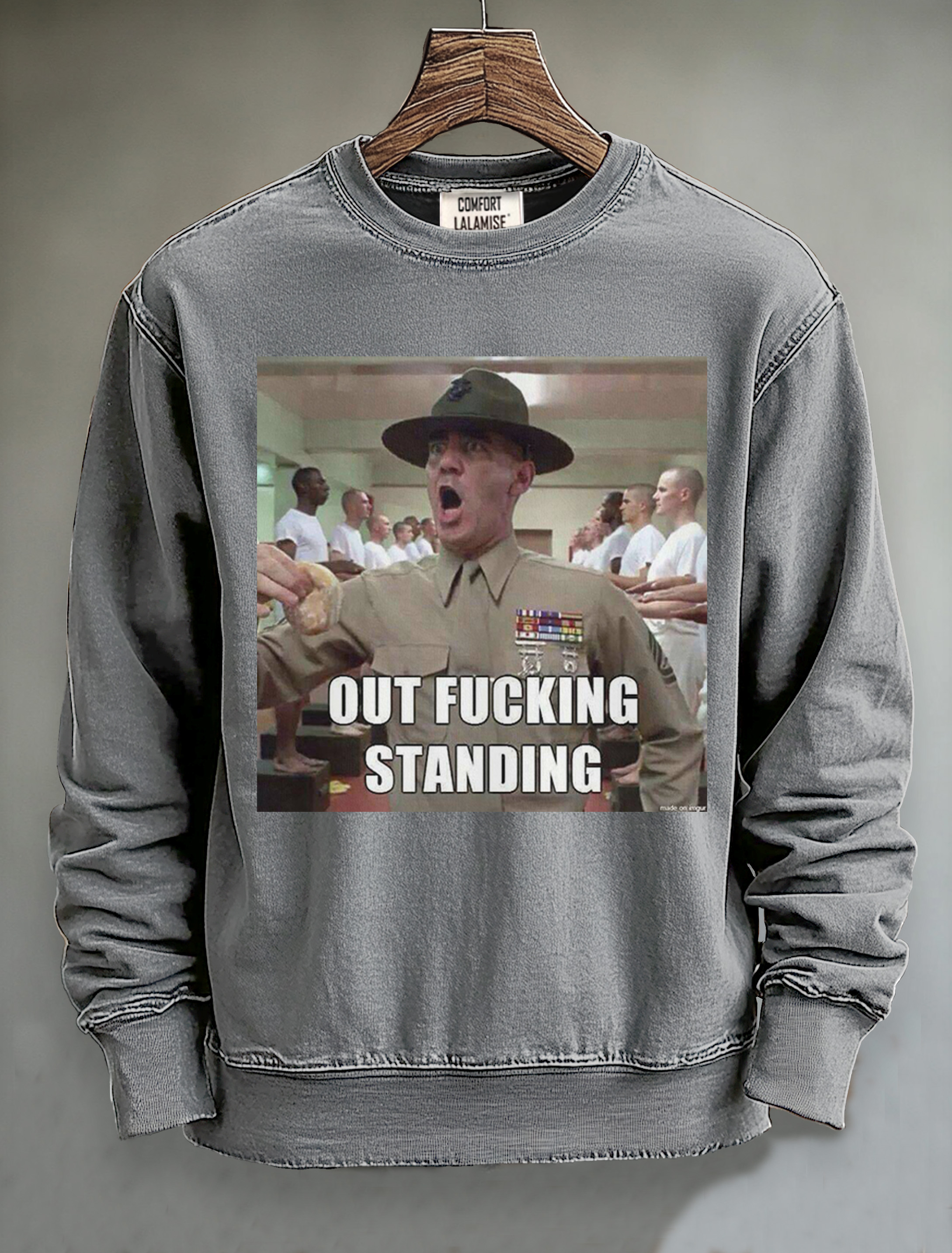 Unisex Out Fucking Funny Quote Art Print Casual Sweatshirt