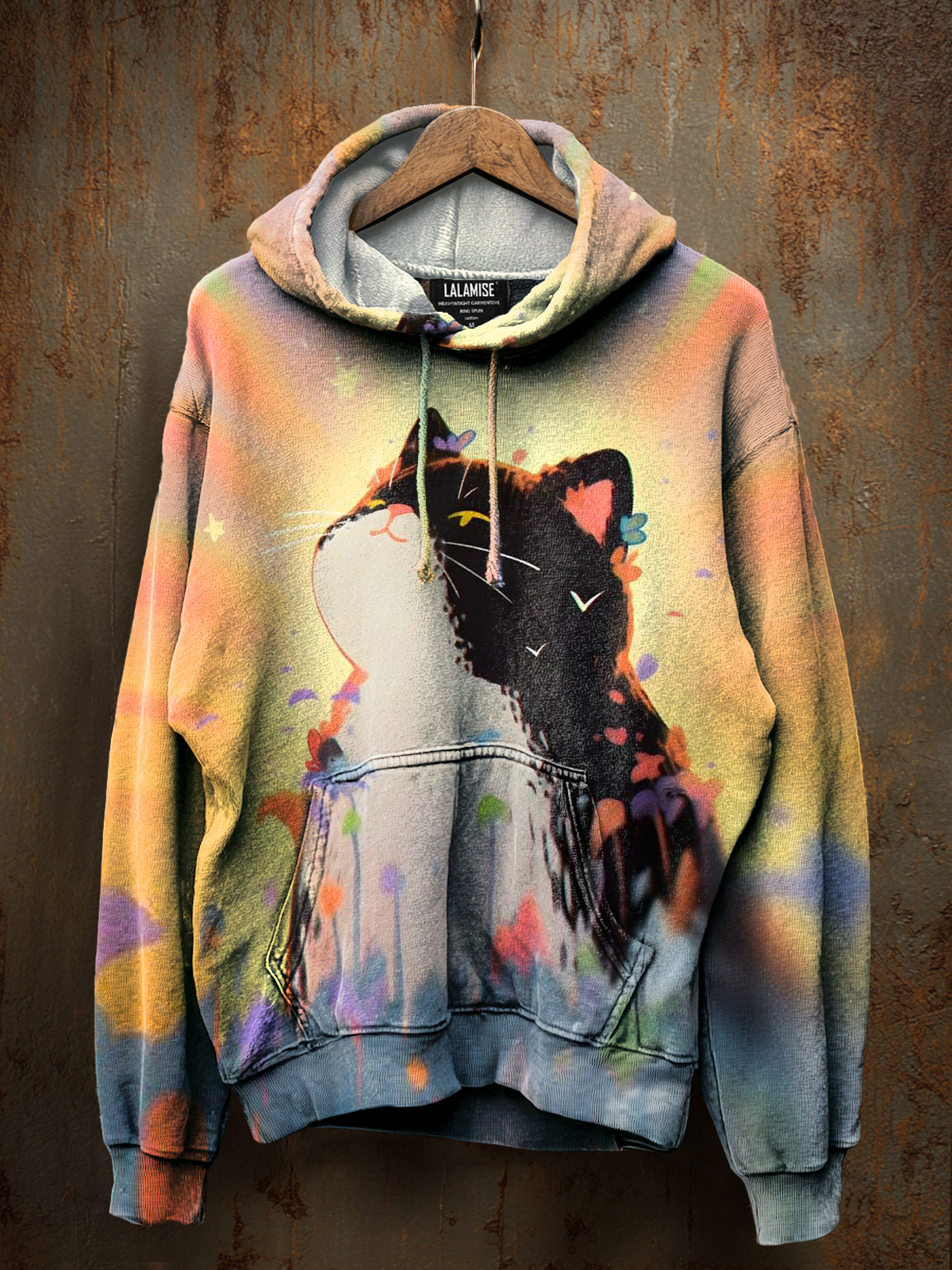 Cute Fantacy Whimsical cat Art Print Casual Sweatshirt