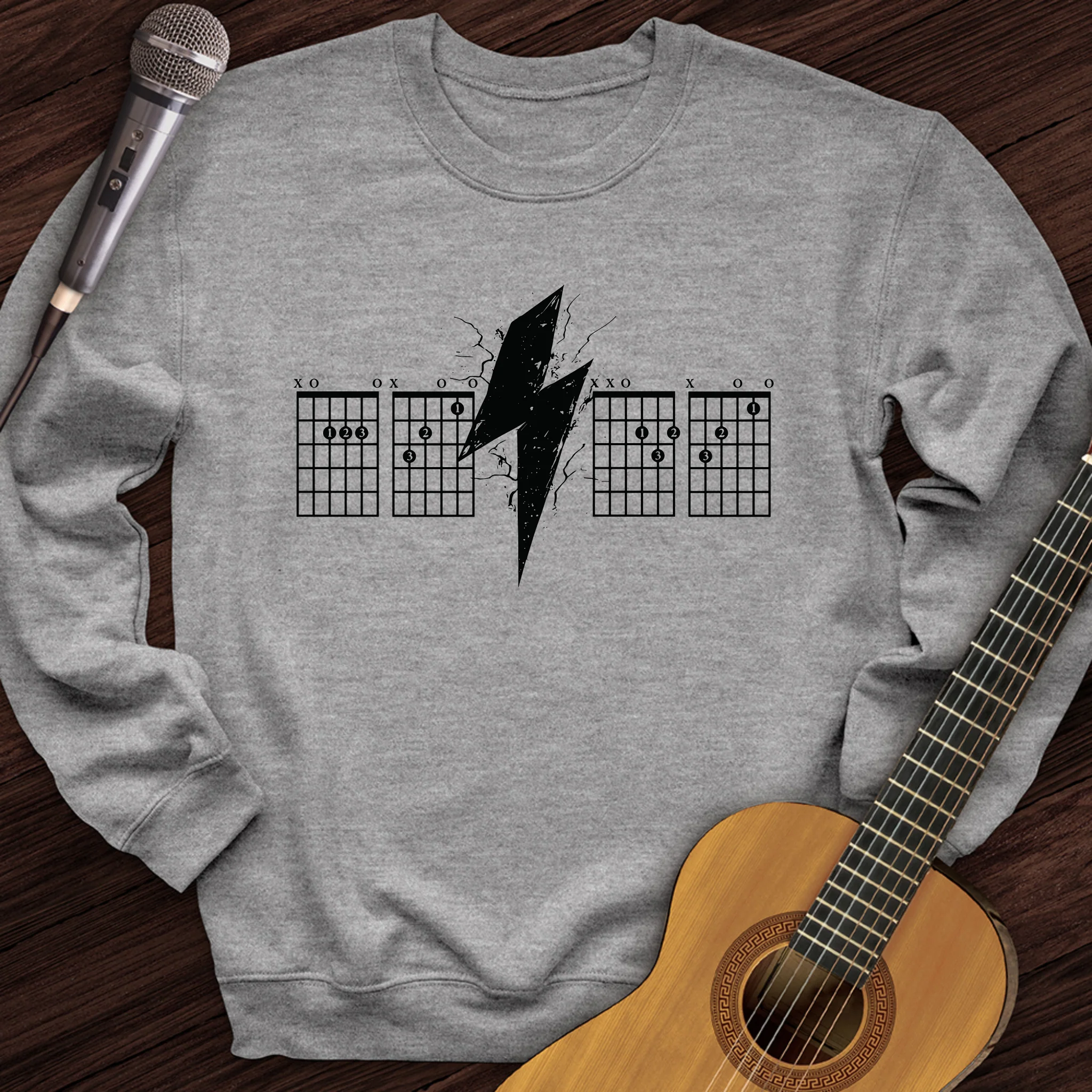 Lightning Bolt Guitar Chord Crewneck