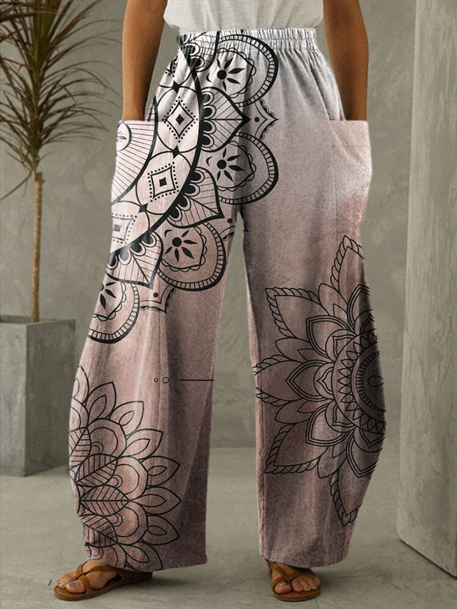 Mandala Printed Casual Pants