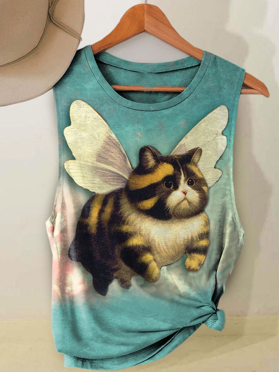 WBee Cat Casual Tank Top