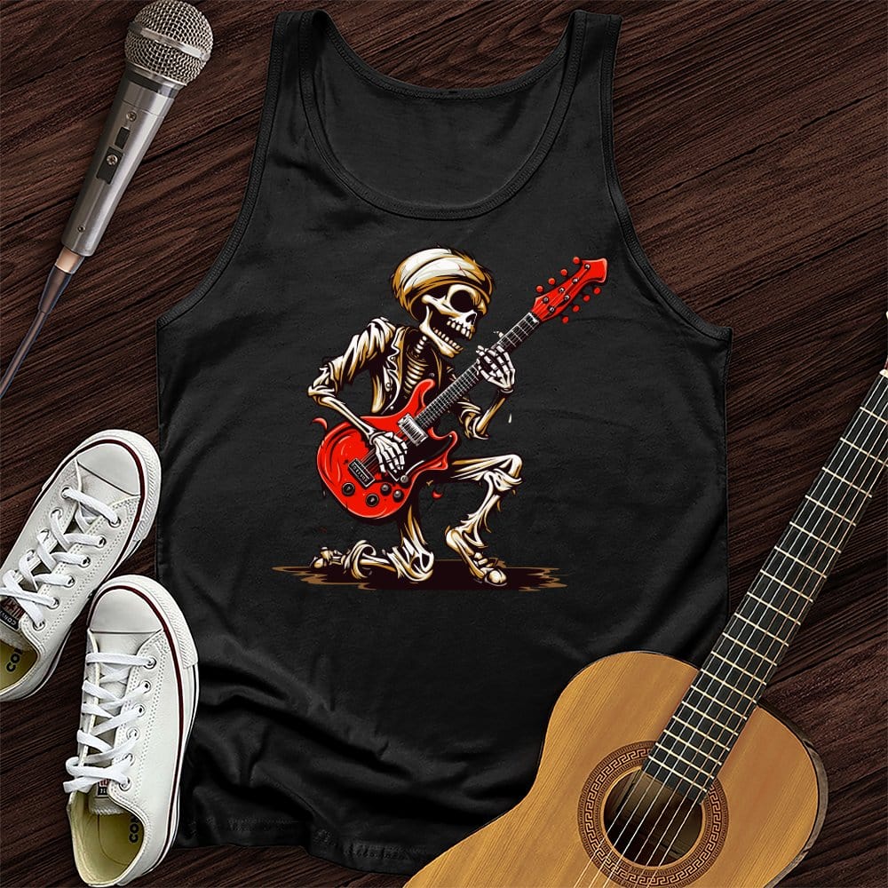 Skeleton Guitar Cartoon Tank Top