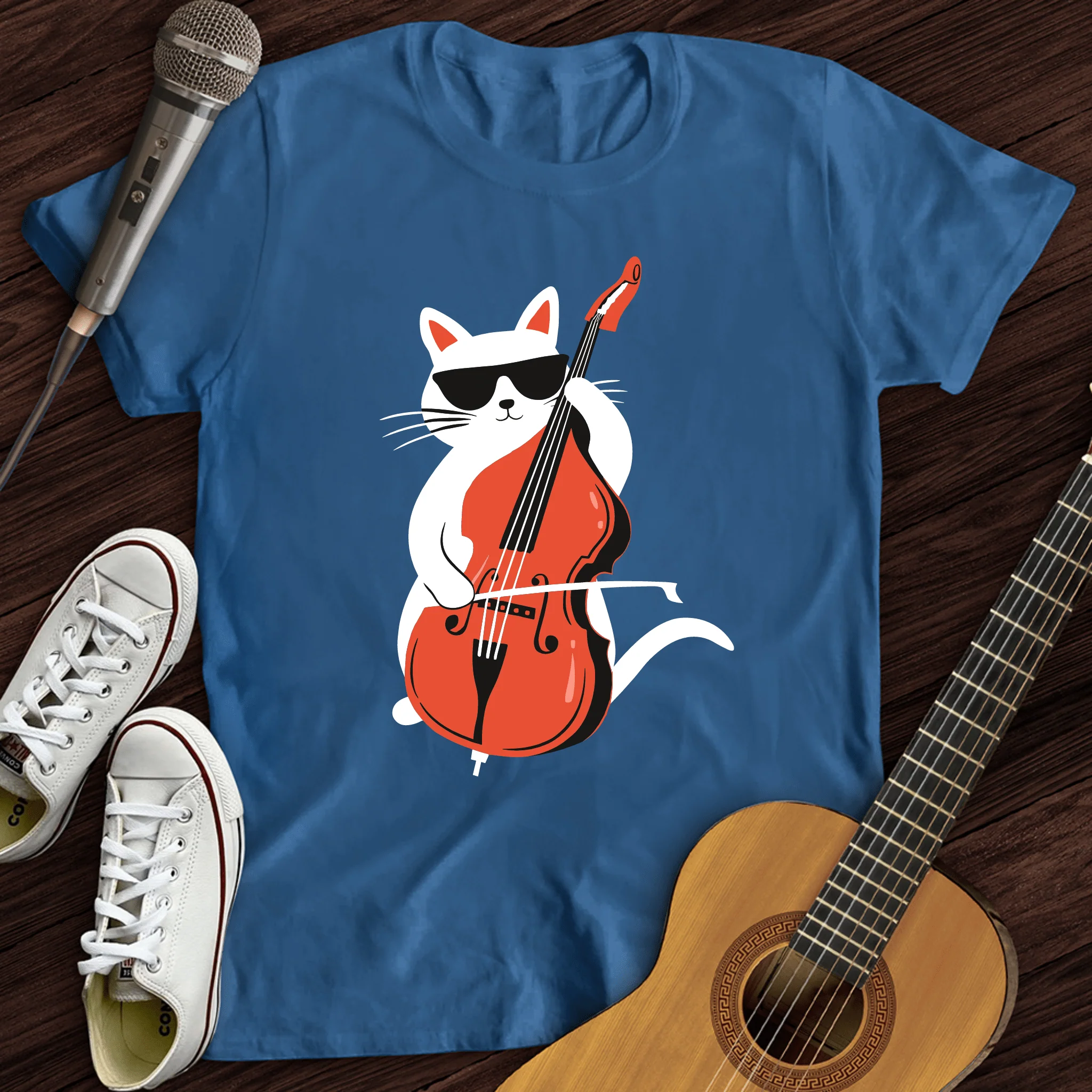 Cat Playing Cello T-Shirt