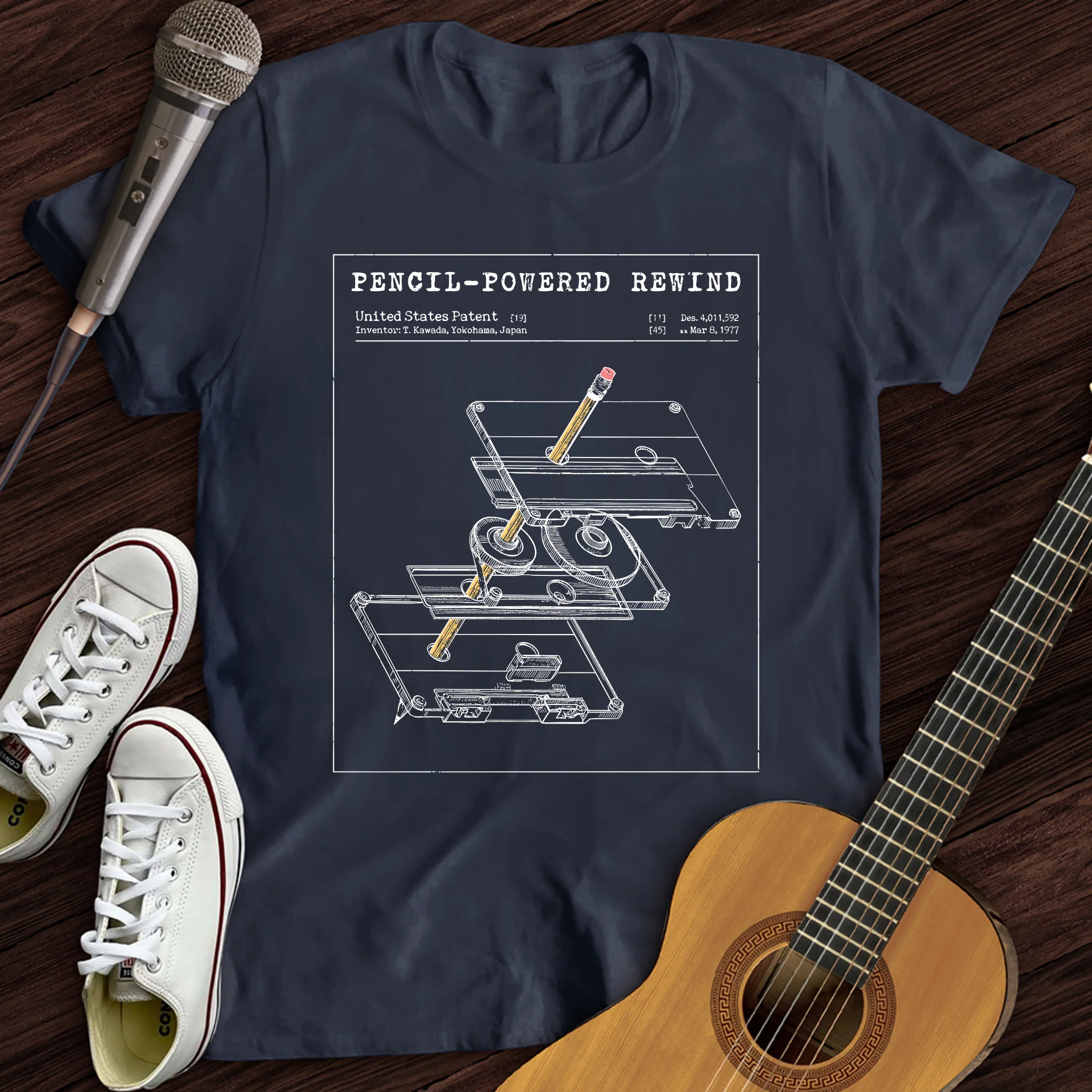 Cassette Rewind Diagram T-Shirt