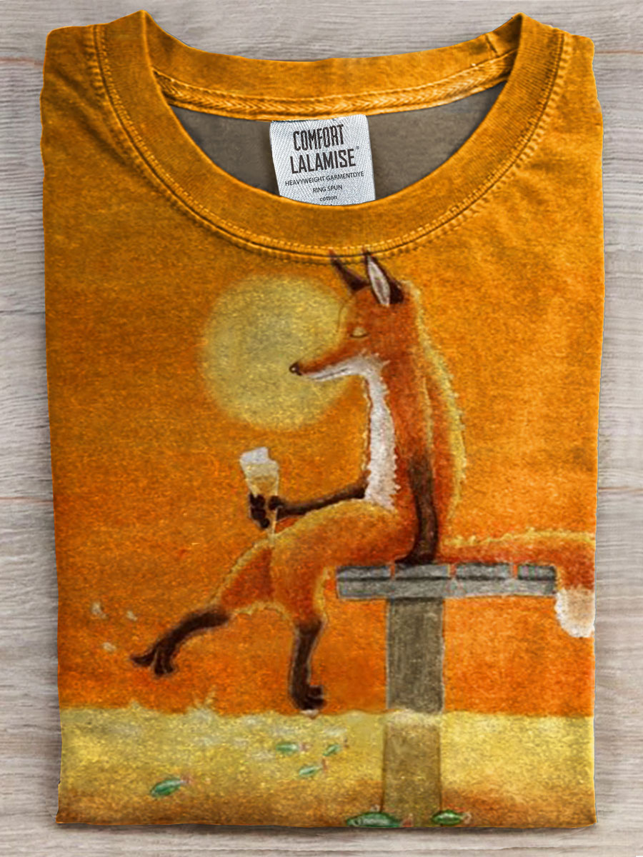 Fox Art Print T-shirt