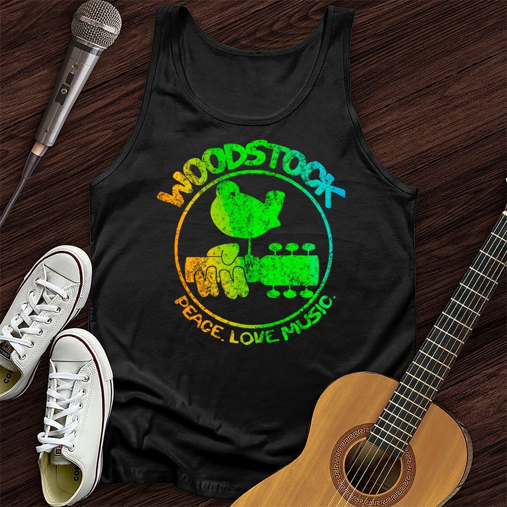 Woodstock Peace Love Music Tank Top