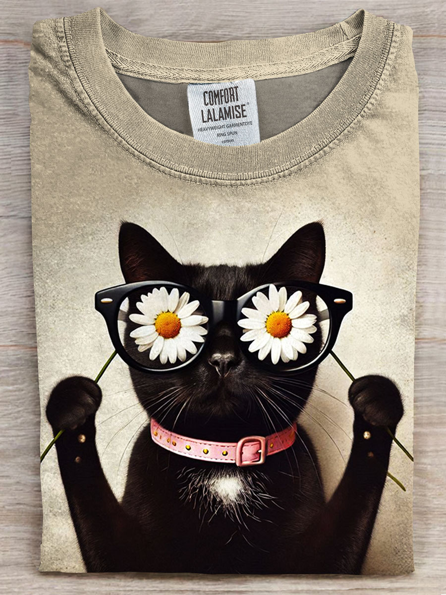 Cat Art Prints Casual T-shirt
