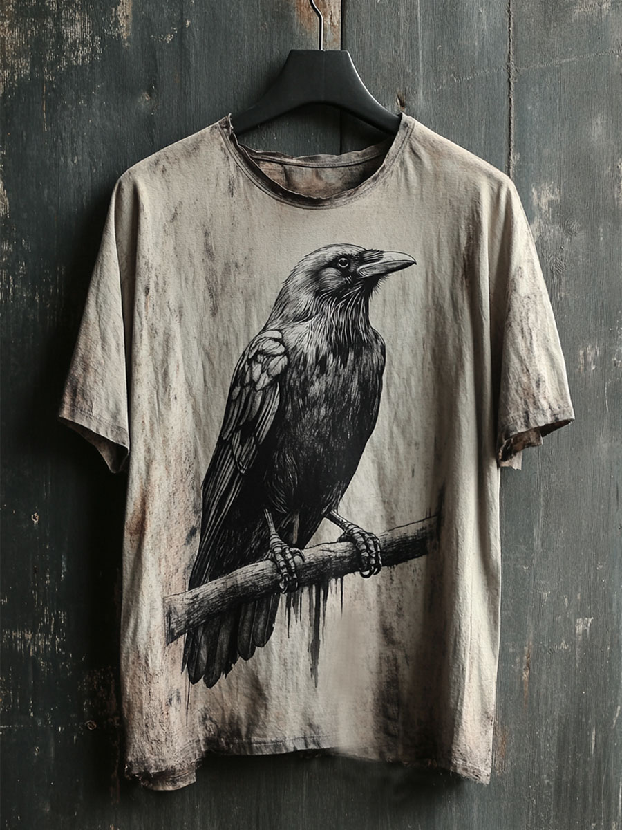 Dark Crow Art Print Casual T-shirt