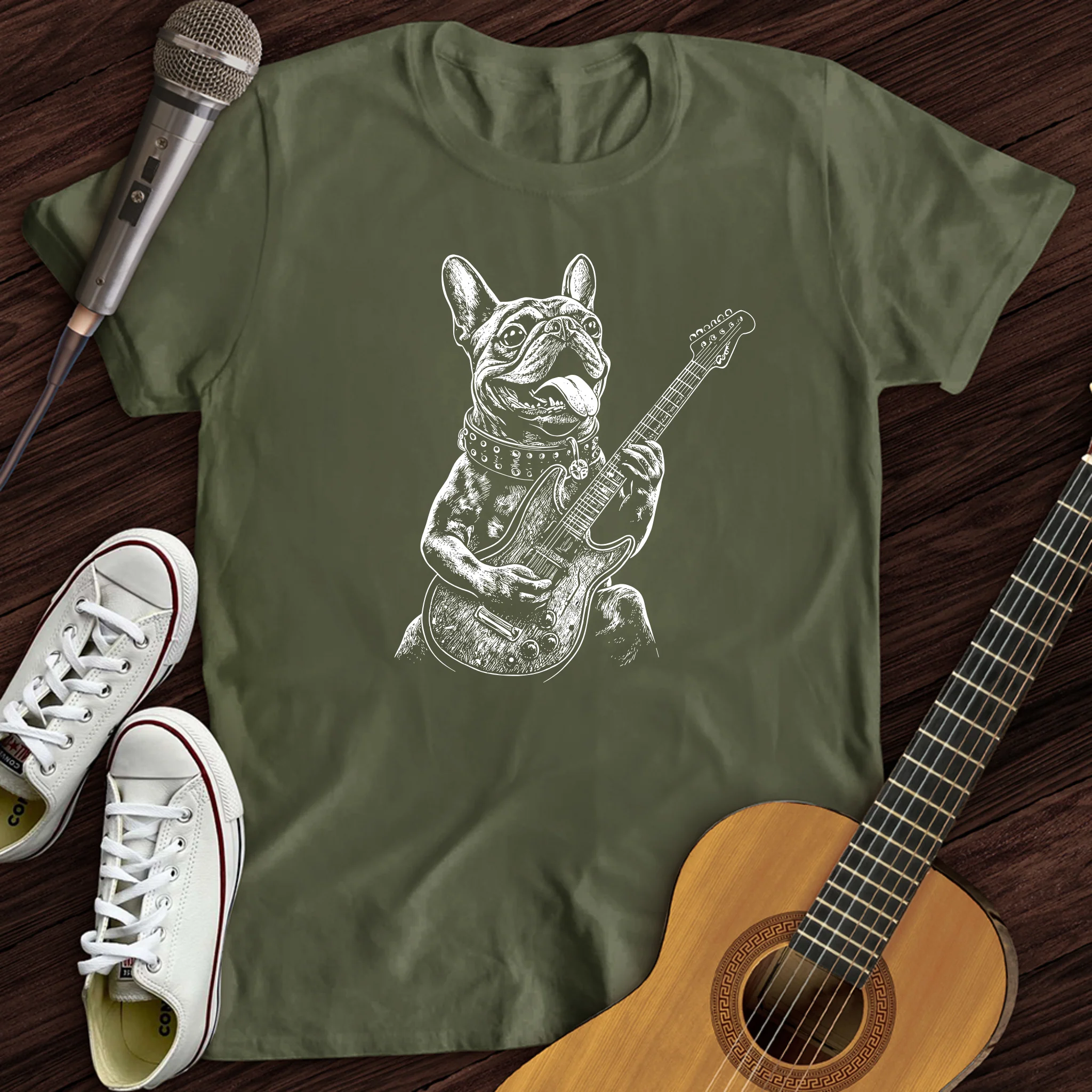 French Bulldog Guitar T-Shirt