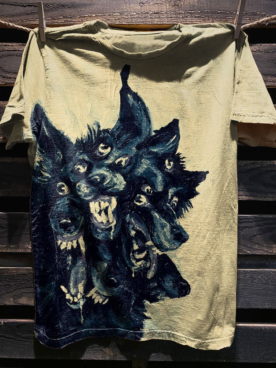 Monster Art Print Casaul Short Sleeve T-shirt