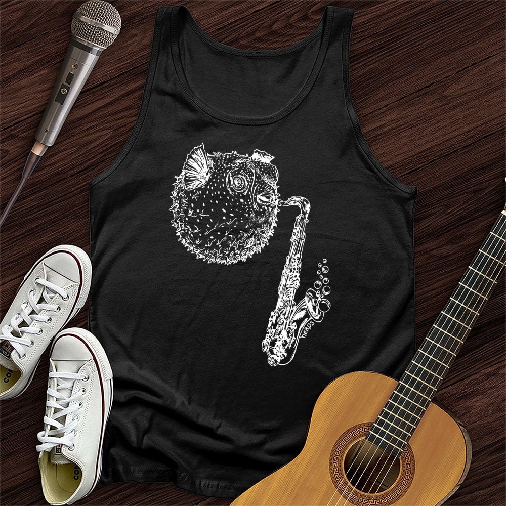 Puffer Fish Saxophone Tank Top