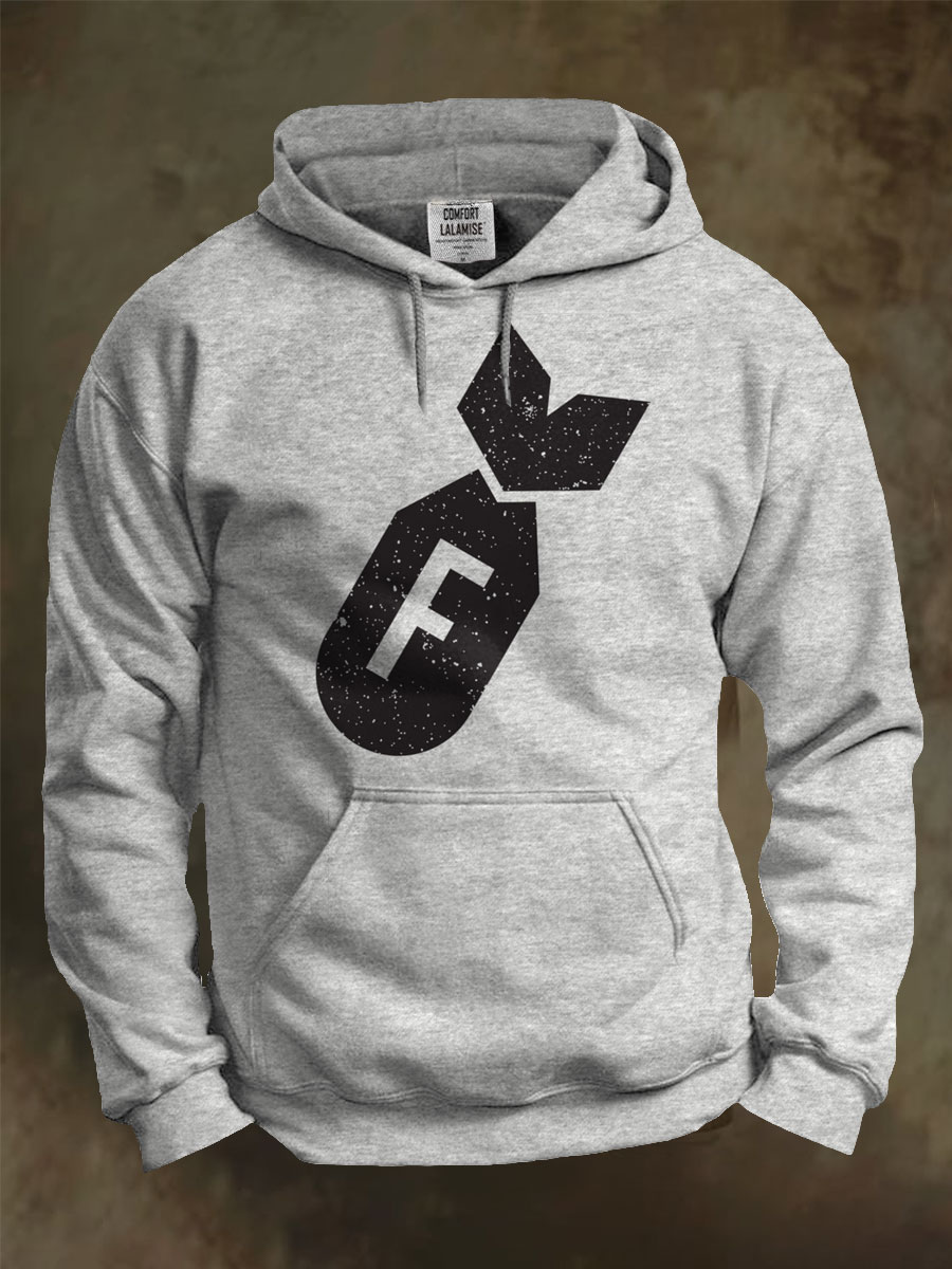 F bomb Art Print Casual Hoodie Sweatshirt