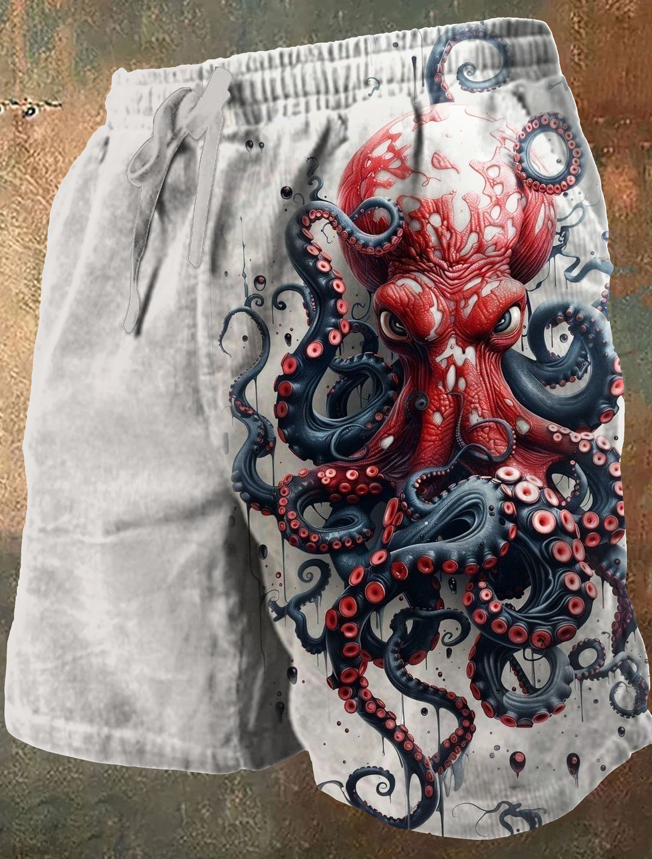Octopus Art Print Casual Short Pants