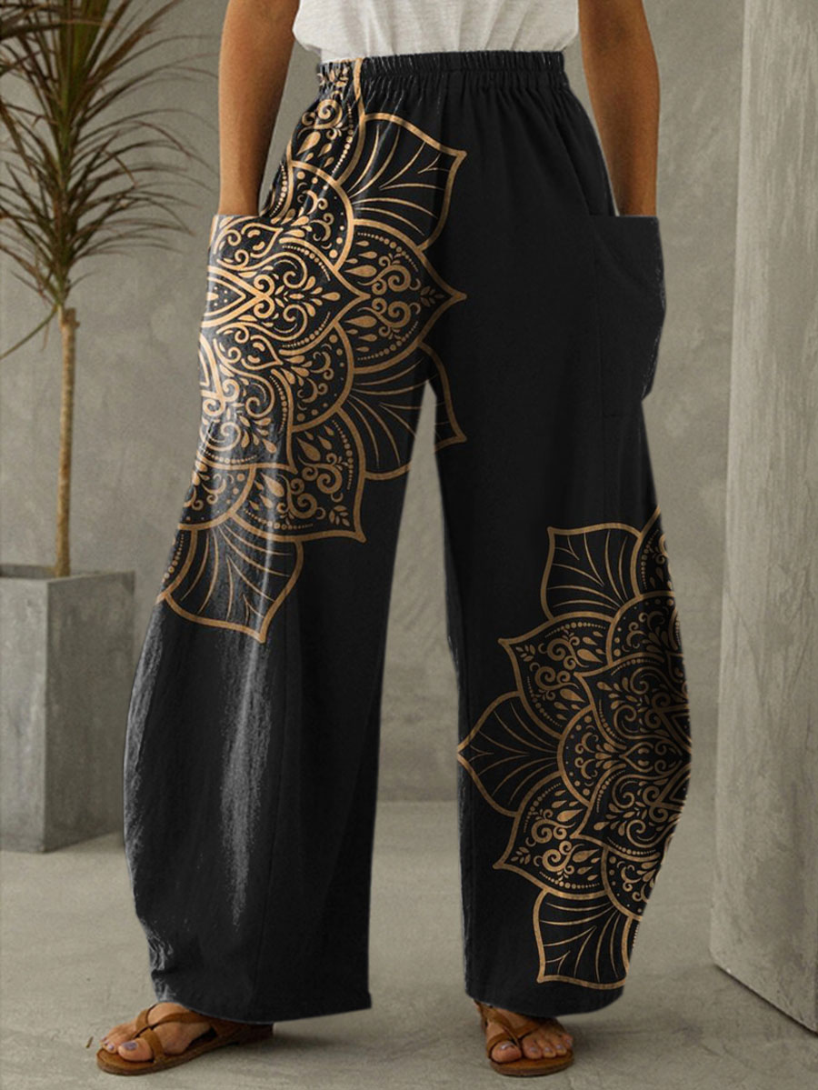 Mandala Printed Casual Pants