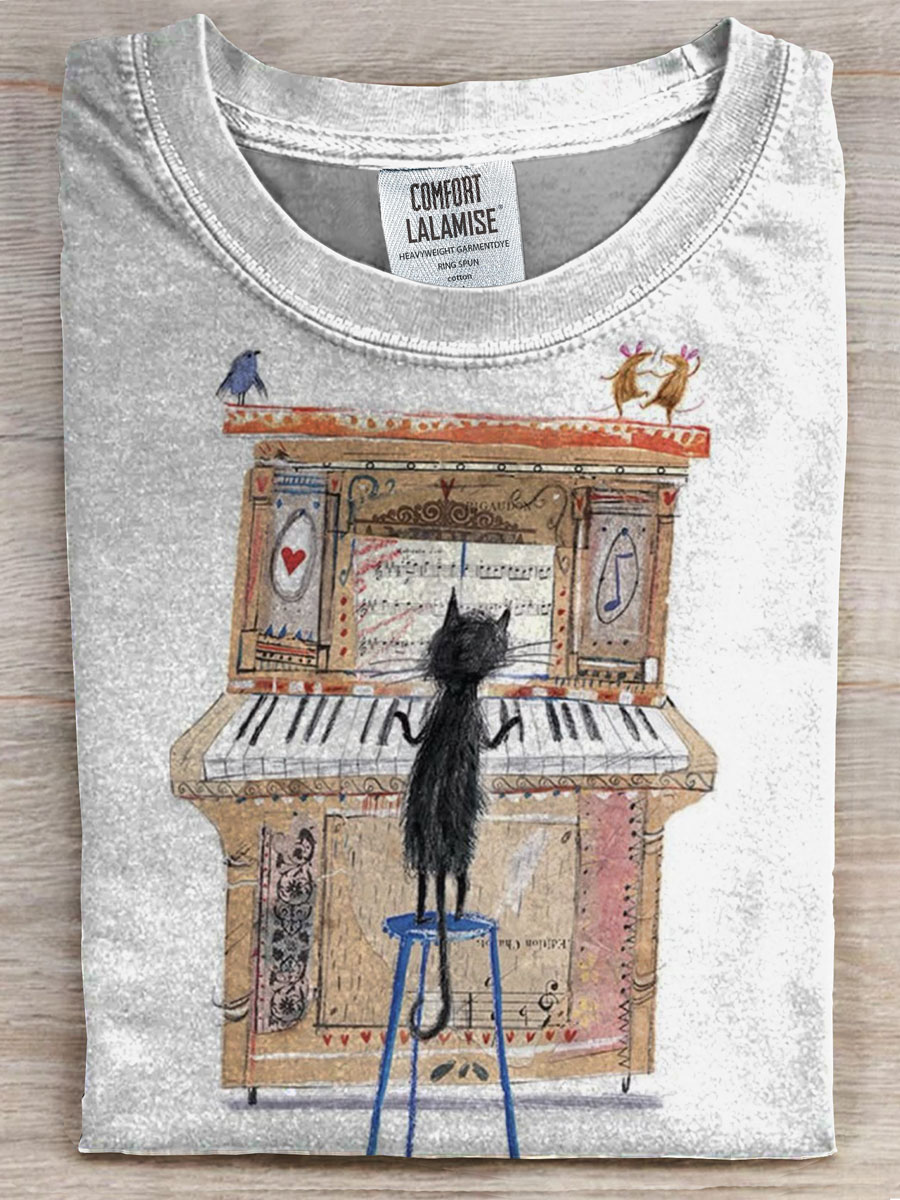 Cat Art Prints Casual T-shirt