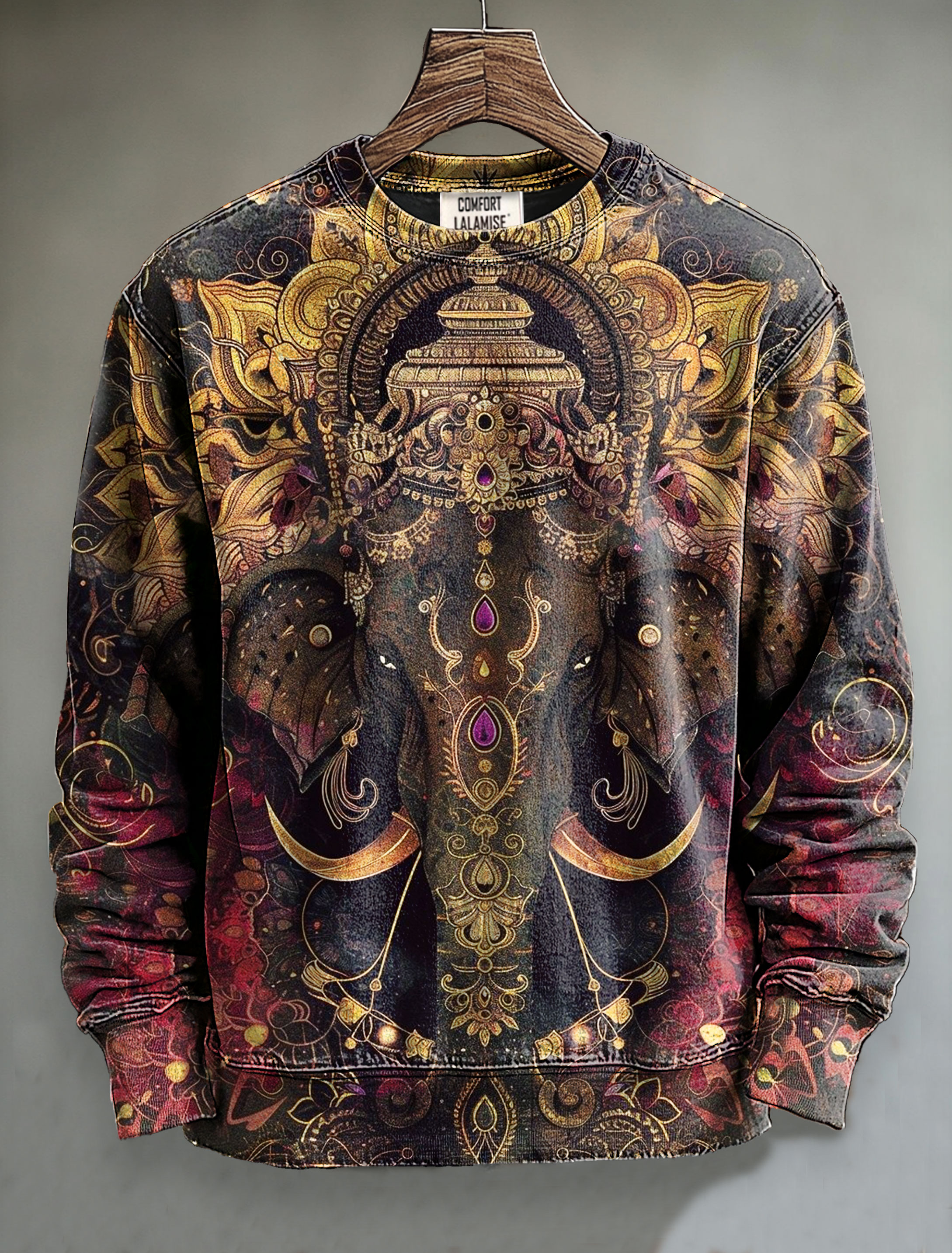 Divine Pachyderm Art Print Casual Sweatshirt