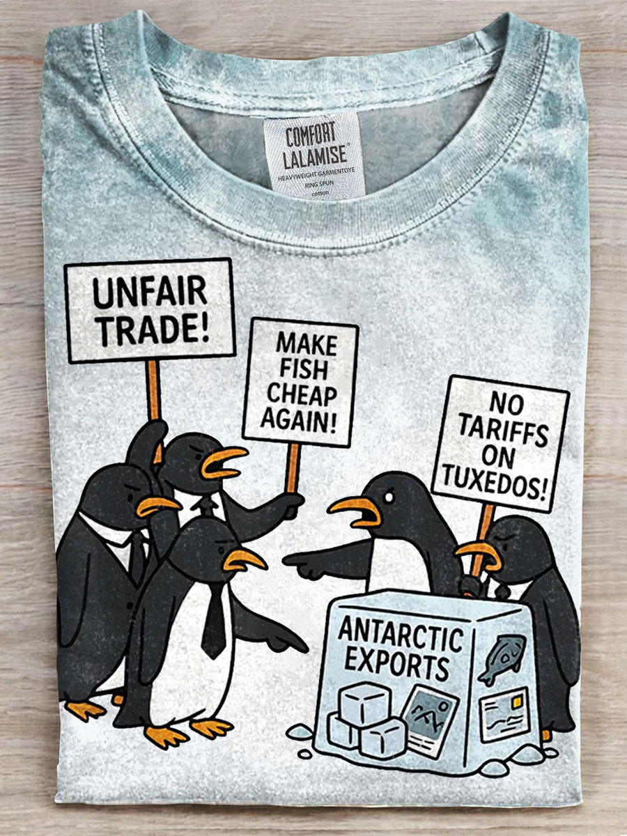 Penguins Print T-shirt