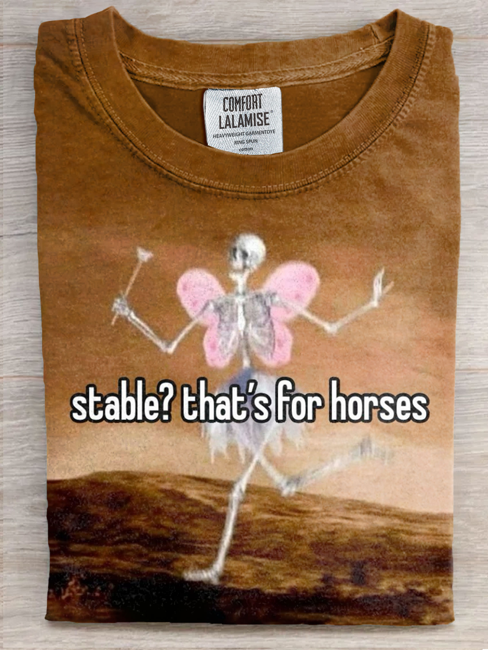 Stable That��s For Horse Funny Art Print Casual Short Sleeve T-shirt