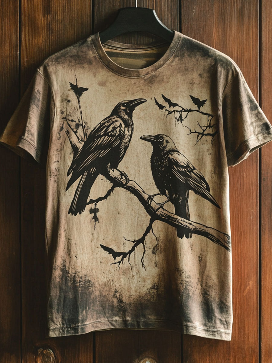 Dark Crow Art Print Casual T-shirt
