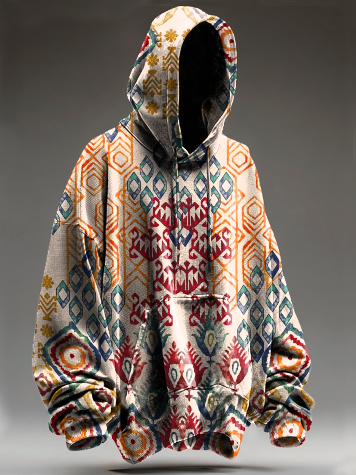 Unisex Vintage Abstract Ethnic Art Print Casual Sweatshirt