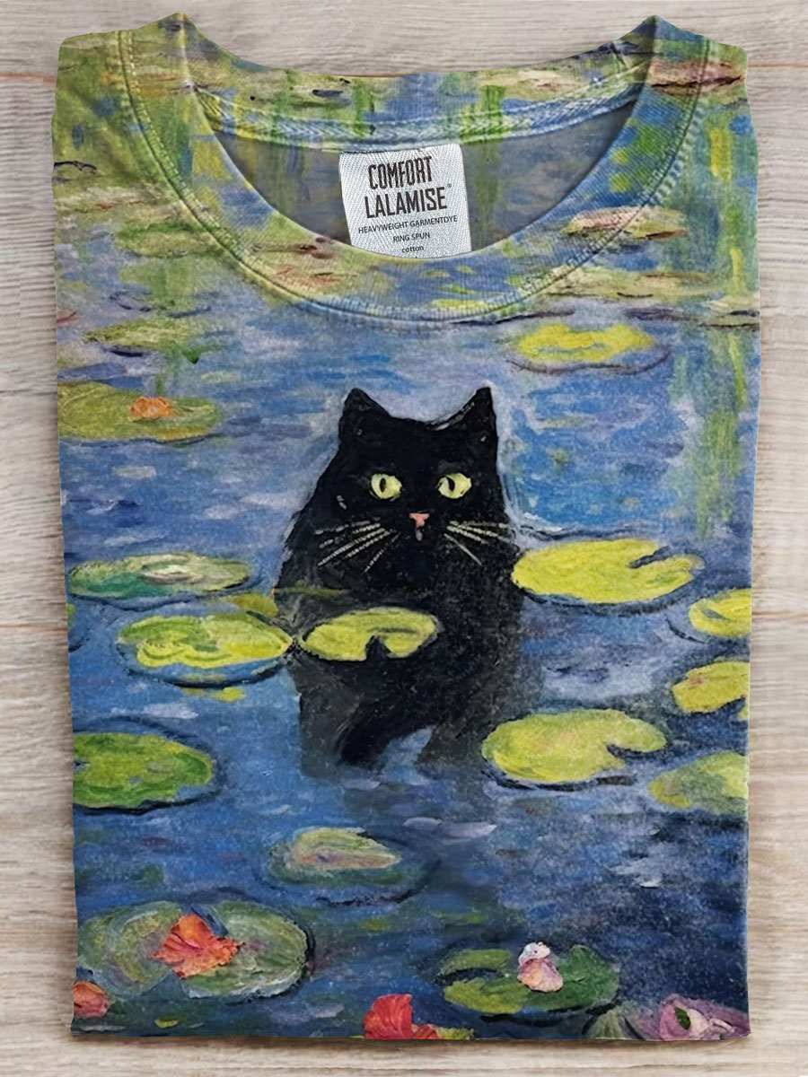 Cat Prints Casual T-shirt