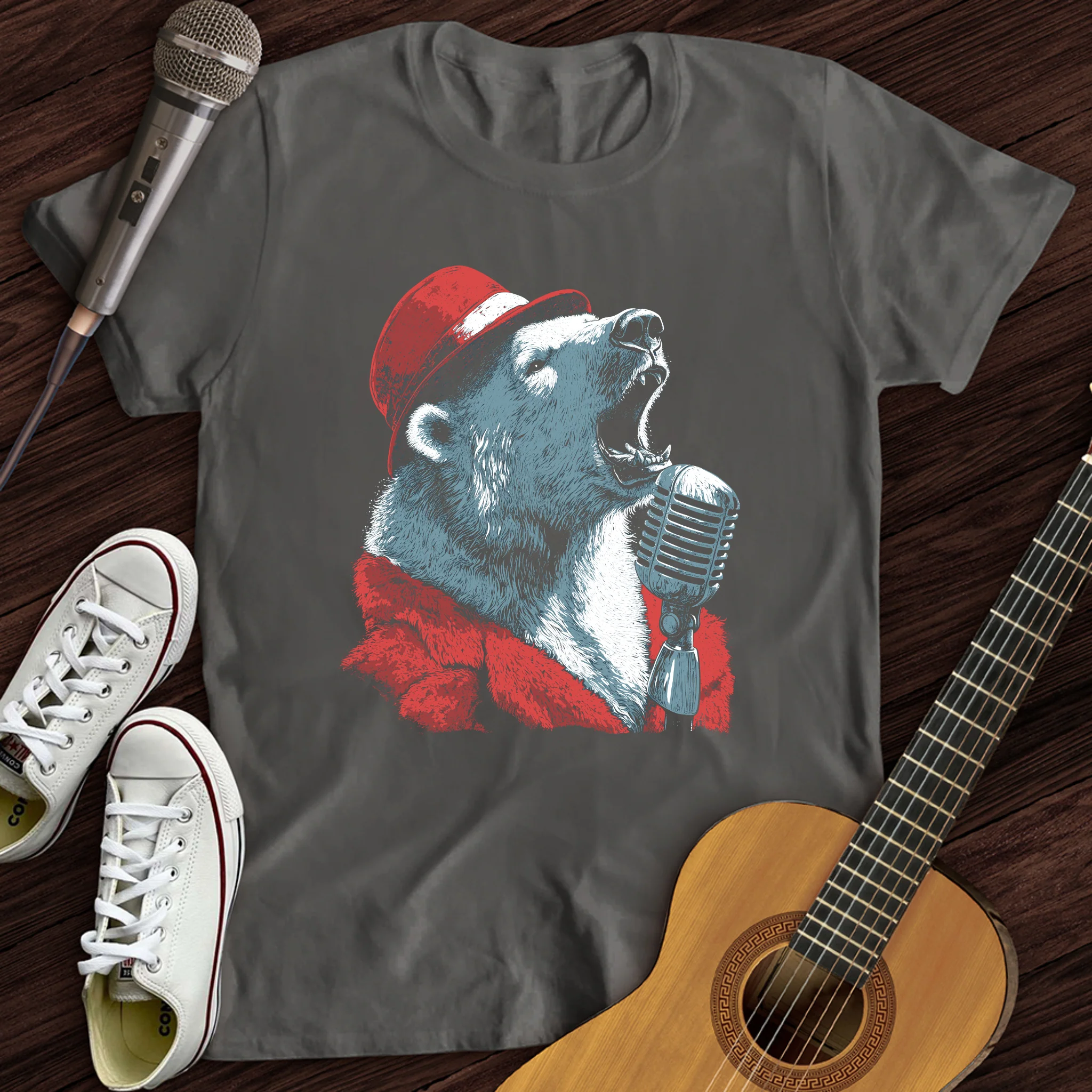 Polar Bear Microphone T-Shirt