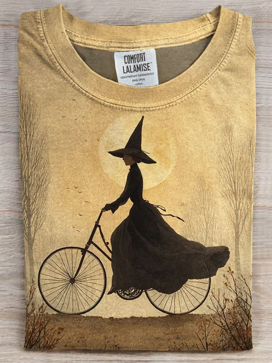 Vintage Halloween Print Casual T-shirt