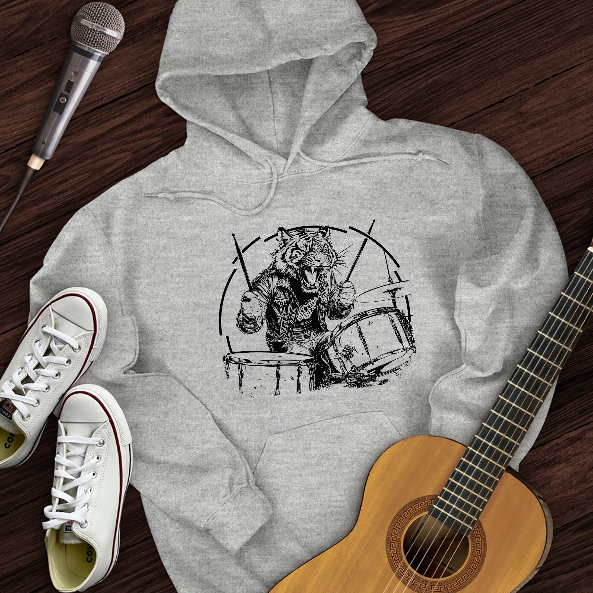 Tiger Drummer Hoodie