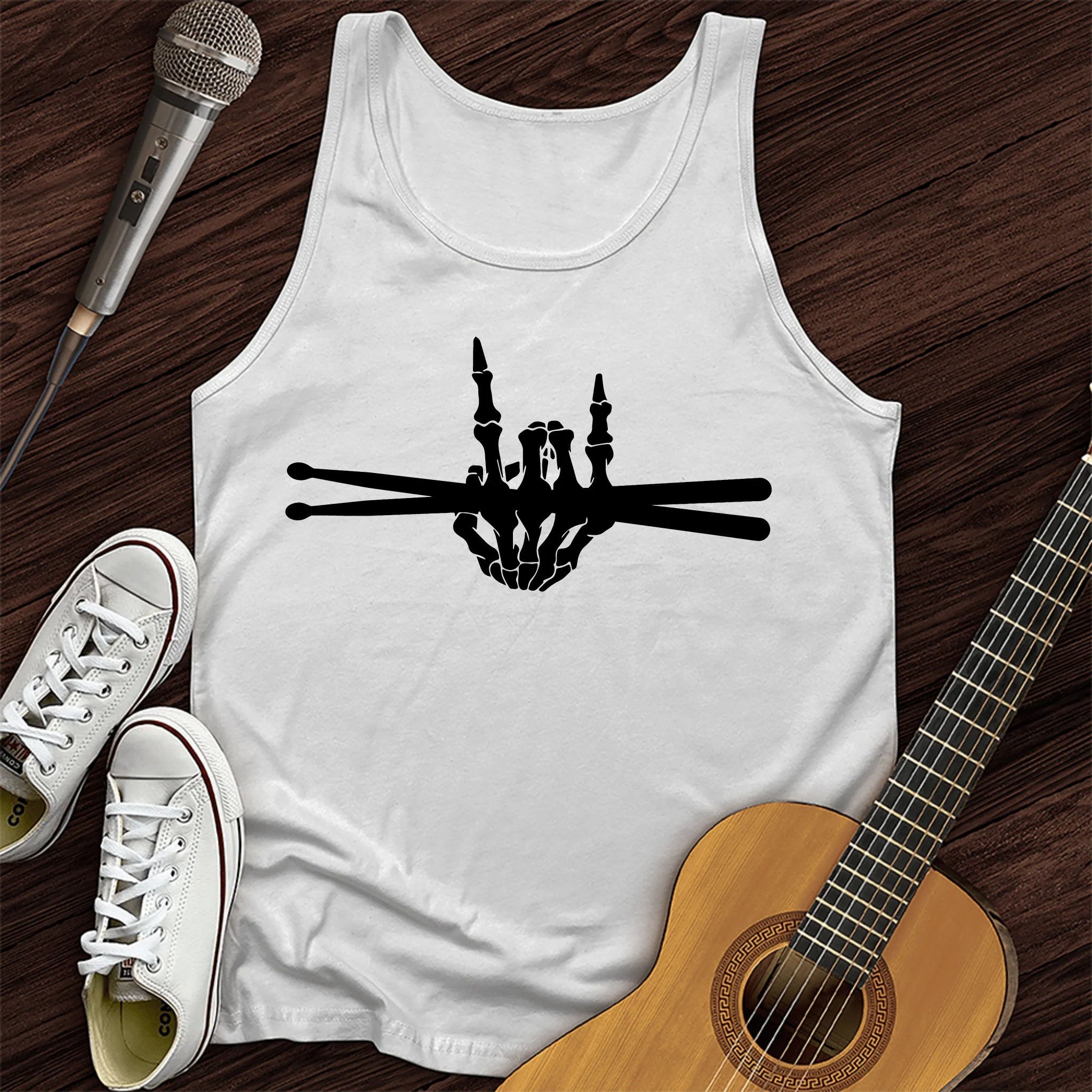 Skeleton Drummer Tank Top