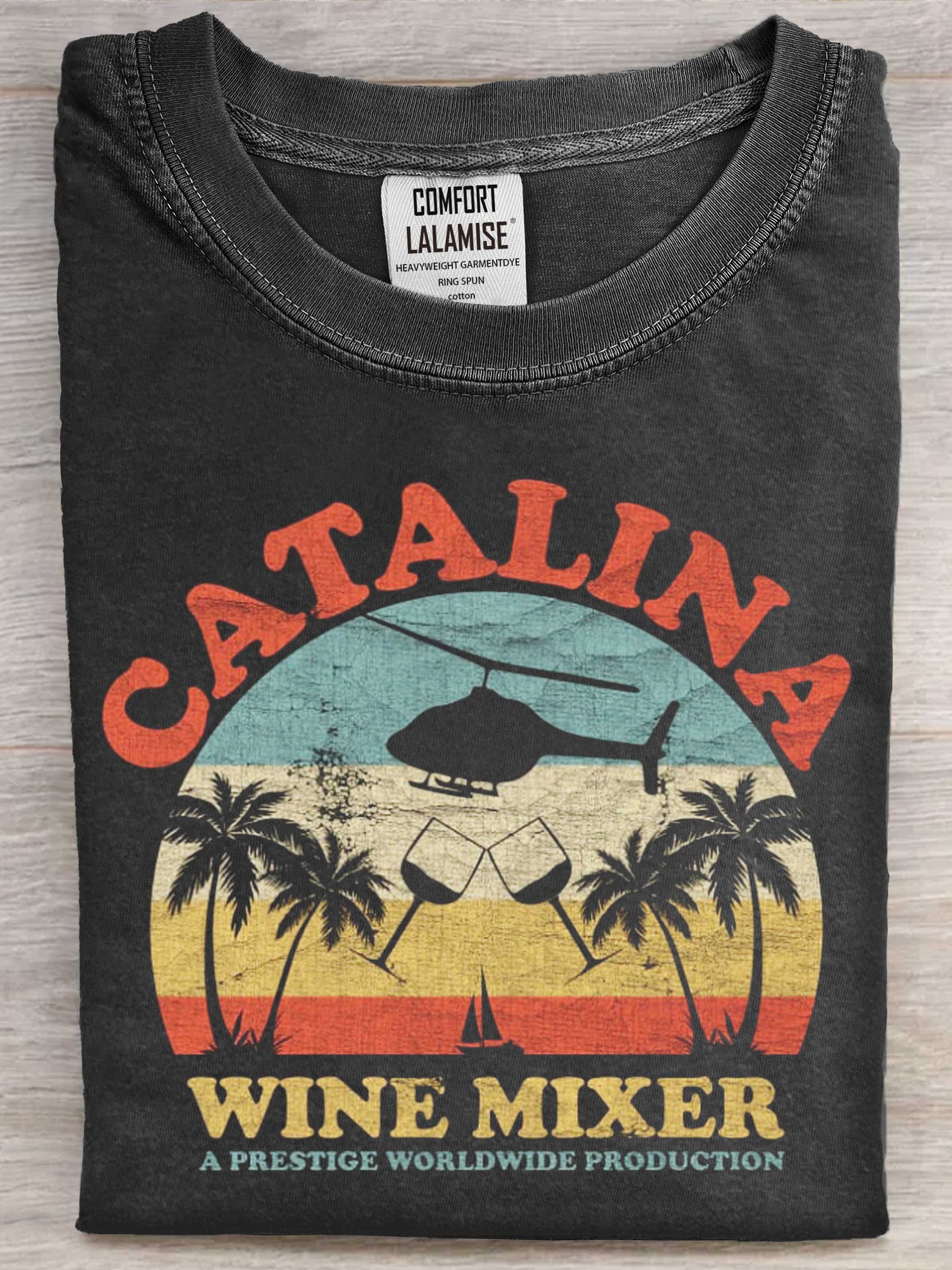VINTAGE CATALINA WINE MIXER Art Print Casaul Short Sleeve T-shirt