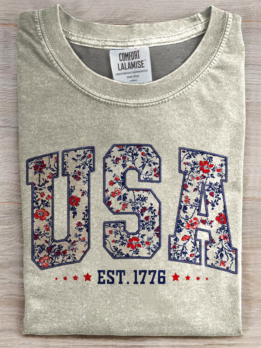 Independence Day Prints Casual T-shirt