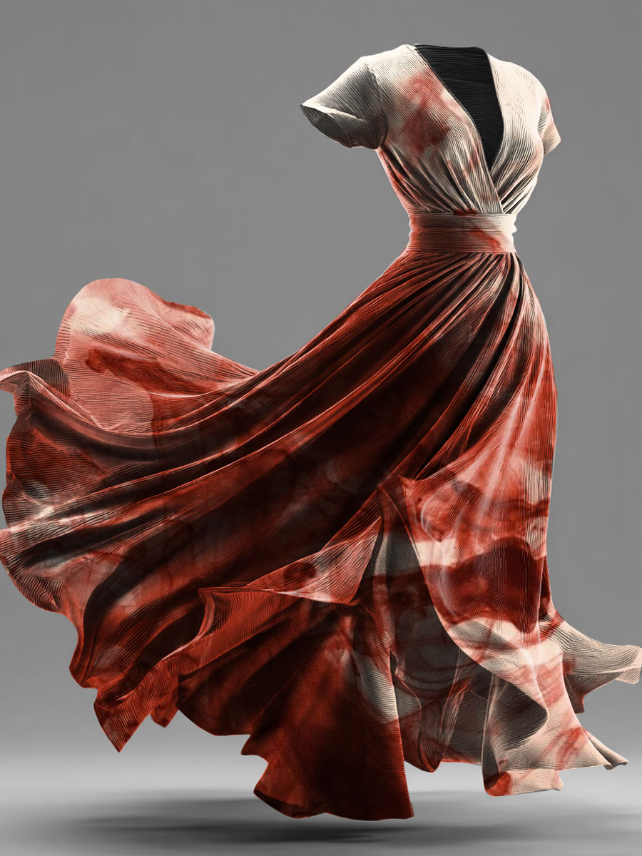 Halloween Print Short Sleeve Cotton Dress